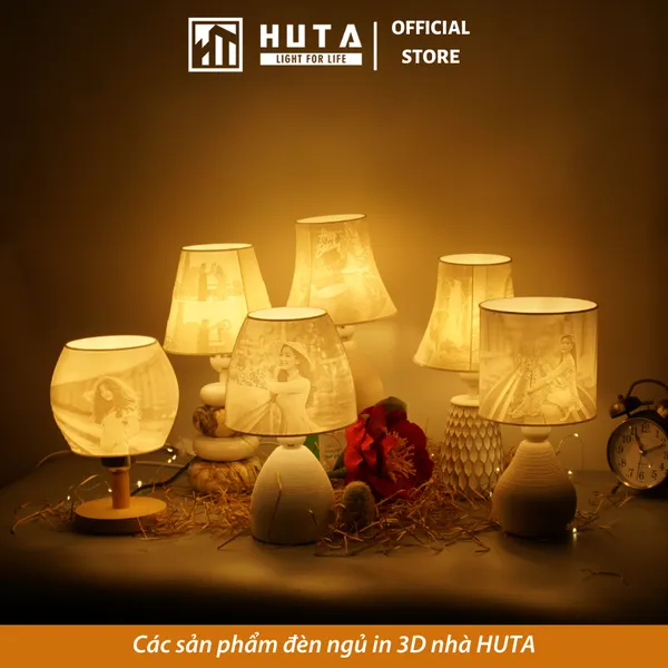 Đèn Ngủ Để Bàn 3D HUTA Light For Life S1 In Ảnh Theo Yêu Cầu Decor Phòng Ngủ, Điều Chỉnh Độ Sáng, Ánh Sáng Vàng