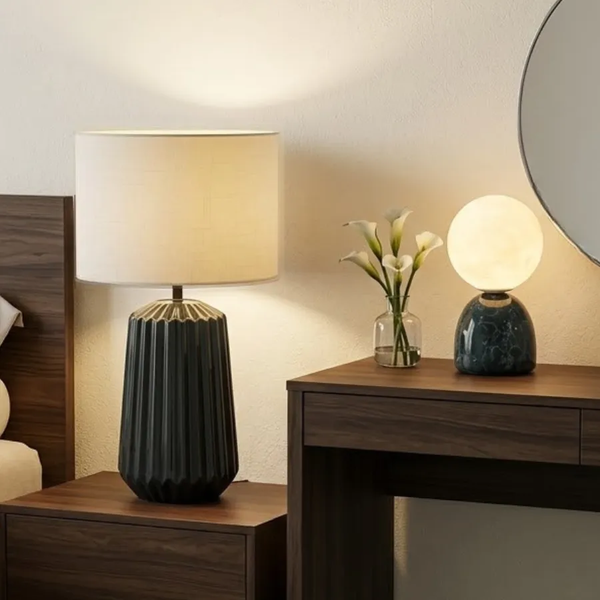 [COMBO 2] Đèn Ngủ Để Bàn S17 & Đèn In 3D Mặt Trang MT2 HUTA Light For Life Gốm Sứ Cao Cấp, Điều Chỉnh Độ Sáng