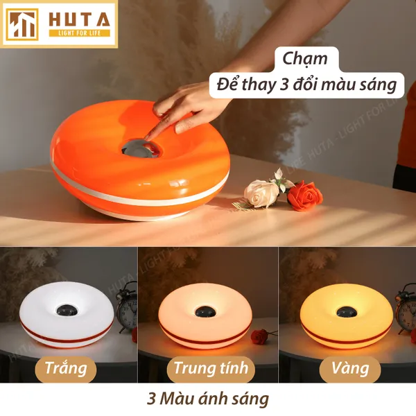 Đèn Bàn Trang Trí HUTA Light For Life DONUT Phong Cách Hiện Đại, Decor Phòng, Điều Chỉnh Độ Sáng