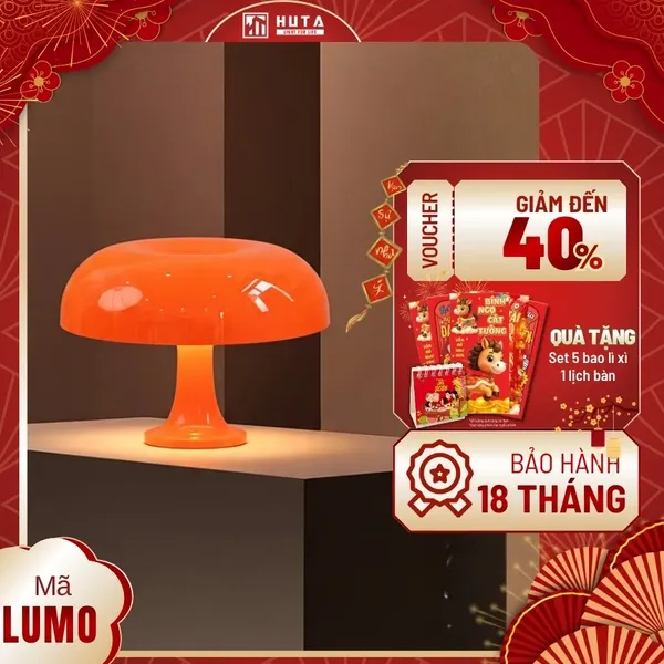 Đèn Bàn Trang Trí HUTA Light For Life LUMO Decor Phòng, Điều Chỉnh Độ Sáng