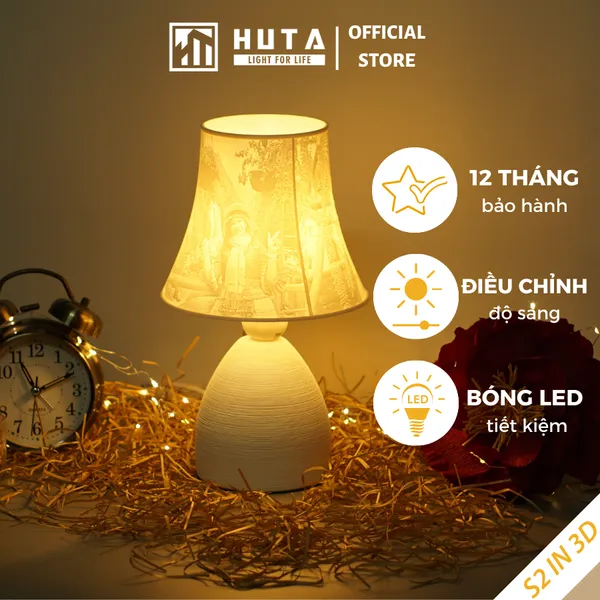 Đèn Ngủ Để Bàn 3D HUTA Light For Life S2 In Ảnh Theo Yêu Cầu, Decor Phòng Ngủ, Điều Chỉnh Độ Sáng, Ánh Sáng Vàng