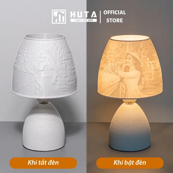 Đèn Ngủ Để Bàn 3D HUTA Light For Life S2 In Ảnh Theo Yêu Cầu, Decor Phòng Ngủ, Điều Chỉnh Độ Sáng, Ánh Sáng Vàng