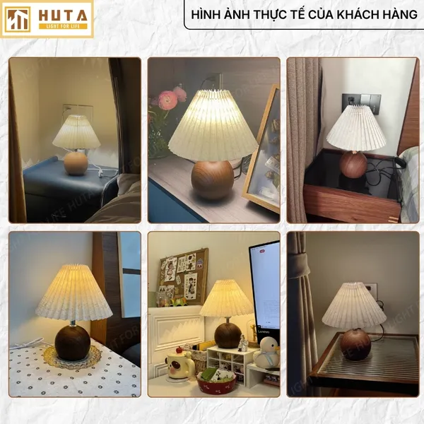 Đèn Ngủ Để Bàn HUTA Light For Life T8 Điều Chỉnh Độ Sáng, Ánh Sáng Vàng, Bảo Hành 24 Tháng