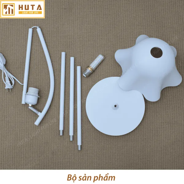 Đèn Cây Đứng Decor HUTA KT8 Thân Kim Loại, Phong Cách Bắc Âu, Điều Chỉnh Ánh Sáng