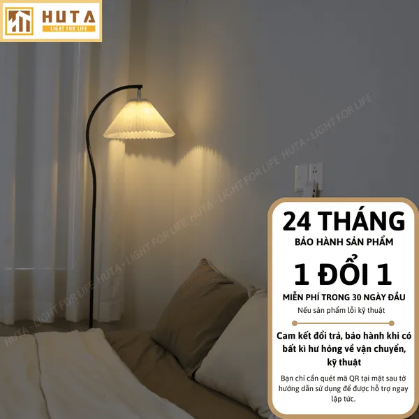 Đèn Cây Đứng Decor HUTA KC6 Thân Kim Loại Cong, 3 Màu Ánh Sáng, Bảo Hành 24 Tháng