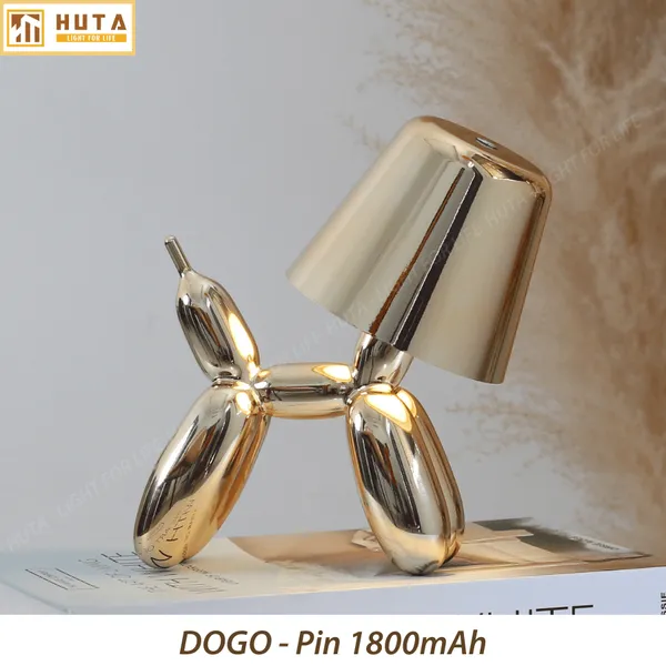 Đèn Bàn Trang Trí HUTA Light For Life DOGO Pin Sạc Tích Điện, Điều Chỉnh Độ Sáng, Decor Phòng