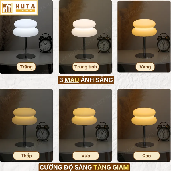 Đèn Bàn Trang Trí HUTA Light For Life BREAD Decor Phòng, Điều Chỉnh Độ Sáng Linh Hoạt