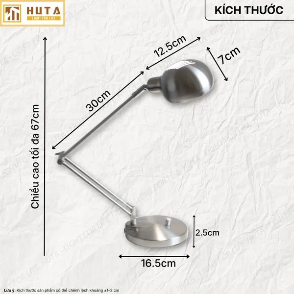 Đèn Bàn Học HUTA Light For Life LVK3 Bóng Led 3 Màu Sáng, Bảo Hành 24 Tháng