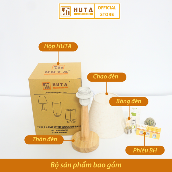 Đèn Ngủ In 3D HUTA Light For Life G2 Decor Phòng Ngủ, Điều Chỉnh Độ Sáng, In Ảnh Theo Yêu Cầu