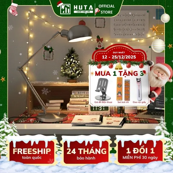 Đèn Bàn Học HUTA Light For Life LVK3 Bóng Led 3 Màu Sáng, Bảo Hành 24 Tháng