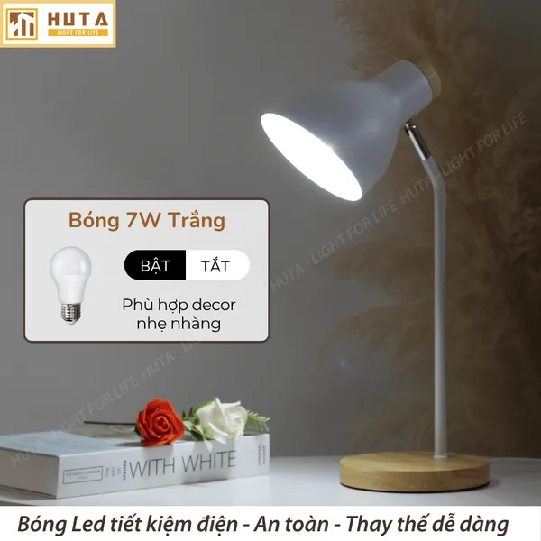 Đèn Bàn Học HUTA Light For Life LVG01 Ánh Sáng Trắng Vàng, Decor Phòng, Đèn Bàn Làm Việc