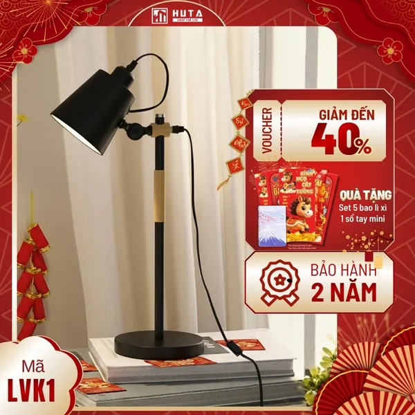 Đèn Bàn Học HUTA Light For Life LVK1 Bóng Led 3 Màu Sáng, Đèn Bàn Làm việc Kim Loại