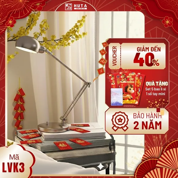Đèn Bàn Học HUTA Light For Life LVK3 Bóng Led 3 Màu Sáng, Bảo Hành 24 Tháng