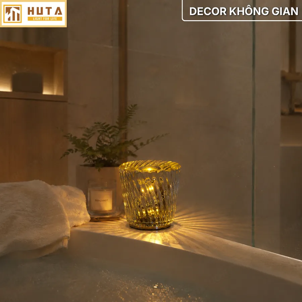 Đèn Bàn Pin Sạc HUTA Light For Life PLCOC Bảo Hành 18 Tháng, Thiết Kế Hiện Đại, Ba Chế Độ Sáng