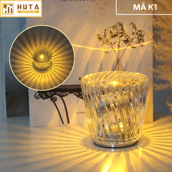 Đèn Bàn Pin Sạc HUTA Light For Life PLCOC Bảo Hành 18 Tháng, Thiết Kế Hiện Đại, Ba Chế Độ Sáng