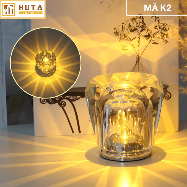 Đèn Bàn Pin Sạc HUTA Light For Life PLCOC Bảo Hành 18 Tháng, Thiết Kế Hiện Đại, Ba Chế Độ Sáng
