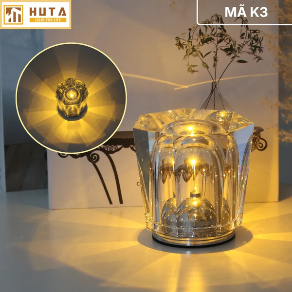 Đèn Bàn Pin Sạc HUTA Light For Life PLCOC Bảo Hành 18 Tháng, Thiết Kế Hiện Đại, Ba Chế Độ Sáng