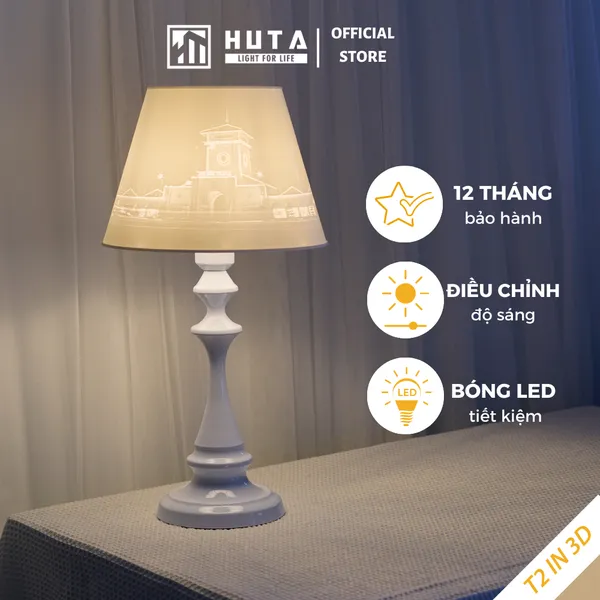 Đèn Ngủ In 3D HUTA Light For Life T2 Decor Phòng Ngủ, Điều Chỉnh Độ Sáng, In Ảnh Theo Yêu Cầu