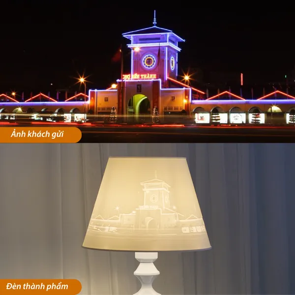 Đèn Ngủ In 3D HUTA Light For Life T2 Decor Phòng Ngủ, Điều Chỉnh Độ Sáng, In Ảnh Theo Yêu Cầu