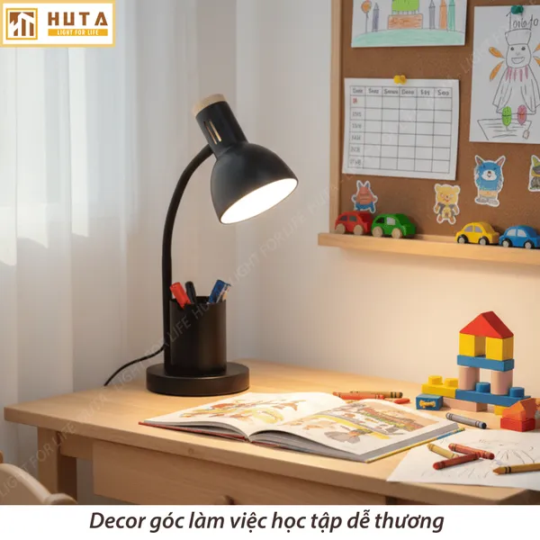 Đèn Bàn Học HUTA Light For Life LVK2 Đèn Bàn Làm Việc, Bóng Led 3 Màu Sáng, Bảo Hành 24 Tháng