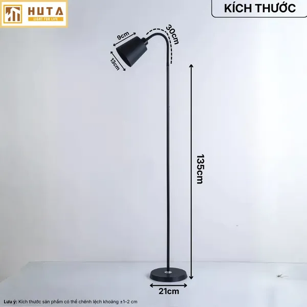 Đèn Cây Đứng Đọc Sách HUTA Light For Life KT5 Trang Trí Phòng Khách Phong Cách Bắc Âu Ba Màu Sáng