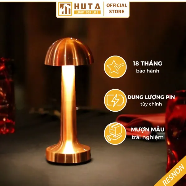 Đèn Bàn Led Quầy Bar, Quán Bar, Nhà Hàng Pin Sạc Tích Điện Mã RESNON