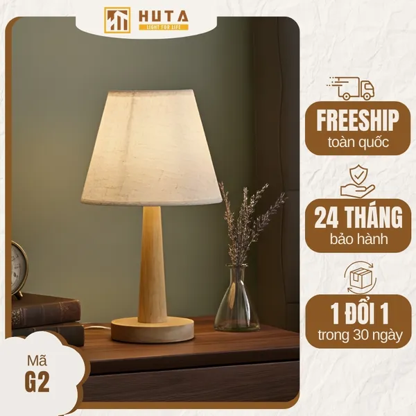 Đèn Ngủ Để Bàn HUTA Light For Life G2 Điều Chỉnh Độ Sáng, Ánh Sáng Vàng, Bảo Hành 24 Tháng