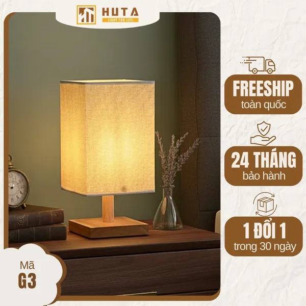 Đèn Ngủ Để Bàn HUTA Light For Life G3 Điều Chỉnh Độ Sáng, Đầu Cắm Điện 2 Chấu 220v