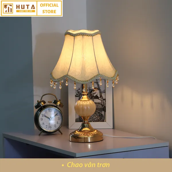 Đèn Ngủ Để Bàn HUTA CD1 Điều Chỉnh Độ Sáng, Bóng Led Sáng Vàng Tiết Kiệm Điện Năng