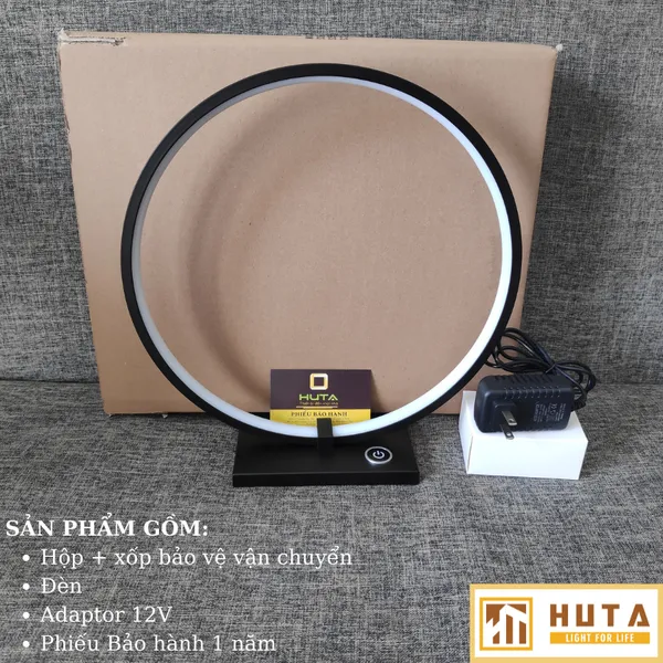 Đèn ngủ để bàn HUTA Mã C1 Khung Nhôm Chắc Chắn, Điều Chỉnh Ánh Sáng