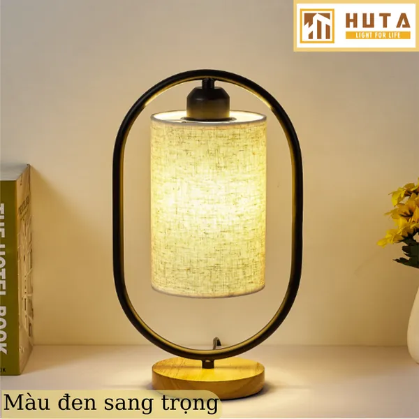 Đèn Ngủ Để Bàn Gỗ HUTA G6 Điều Chỉnh Độ Sáng, Ánh Sáng Vàng, Bảo Hành 24 Tháng