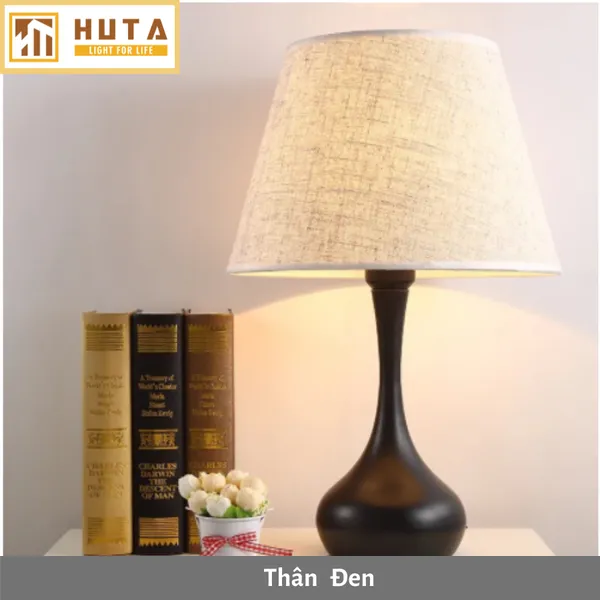 Đèn Ngủ Để Bàn Thép HUTA T3 Ánh Sáng Vàng, Điều Chỉnh Độ Sáng, Bảo Hành 24 Tháng