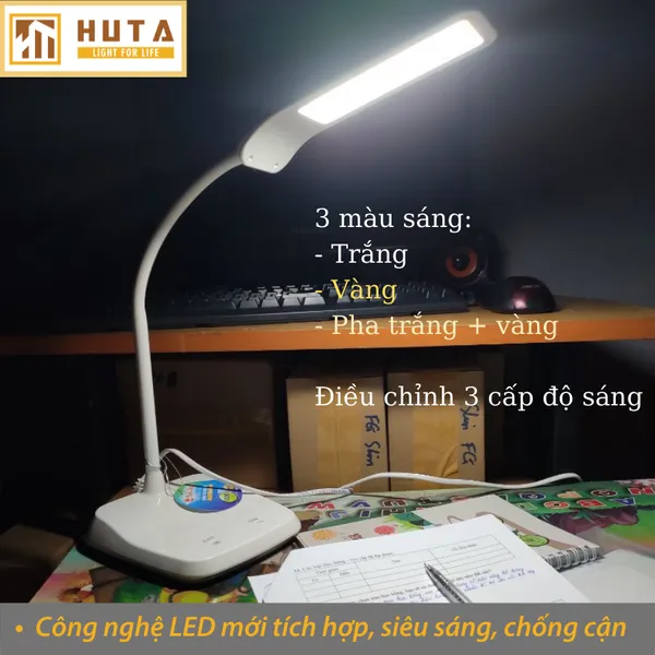 Đèn bàn làm việc HUTA Mã RD36 LED, Cảm Ứng, Điều Chỉnh Độ Sáng