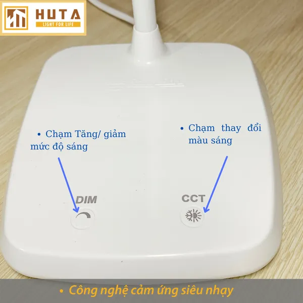 Đèn bàn làm việc HUTA Mã RD36 LED, Cảm Ứng, Điều Chỉnh Độ Sáng