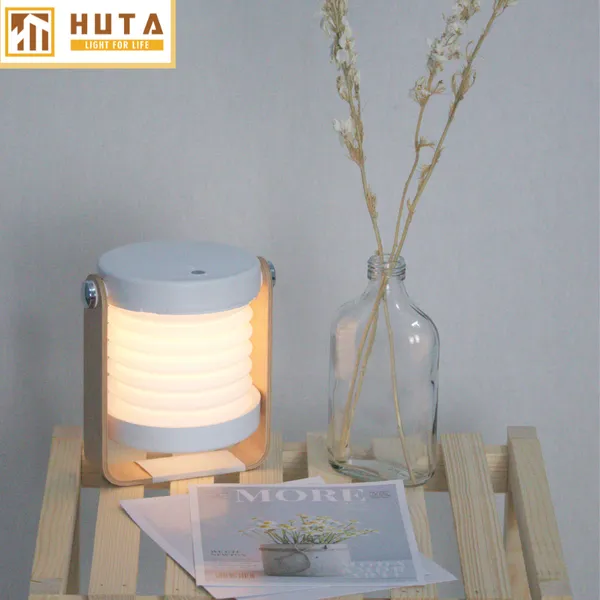 Đèn ngủ để bàn HUTA Mã DS1 Đổi Kiểu Đa Dạng, Tăng Giảm 3 Mức Sáng, Decor Trang Trí
