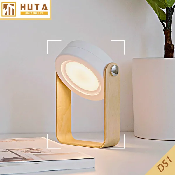 Đèn ngủ để bàn HUTA Mã DS1 Đổi Kiểu Đa Dạng, Tăng Giảm 3 Mức Sáng, Decor Trang Trí