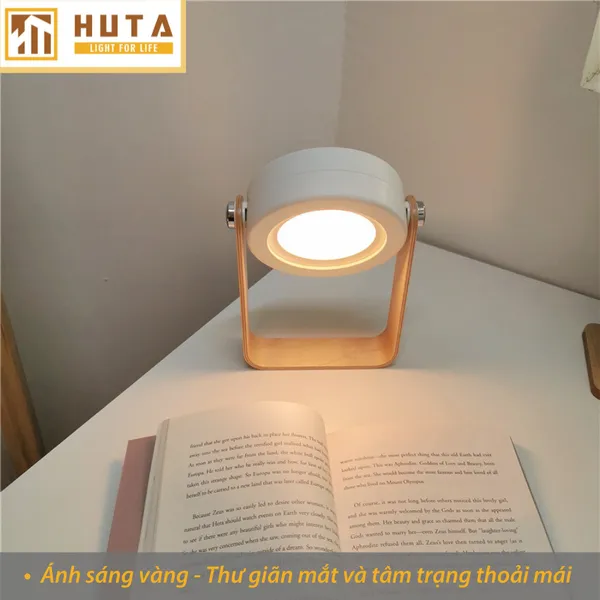 Đèn ngủ để bàn HUTA Mã DS1 Đổi Kiểu Đa Dạng, Tăng Giảm 3 Mức Sáng, Decor Trang Trí