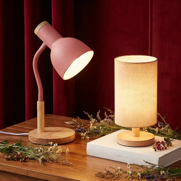 [COMBO 2] Đèn Bàn Học LVG2 & Đèn Ngủ Để Bàn G1 Bóng Bulb 3 Màu Sáng, Decor Phòng