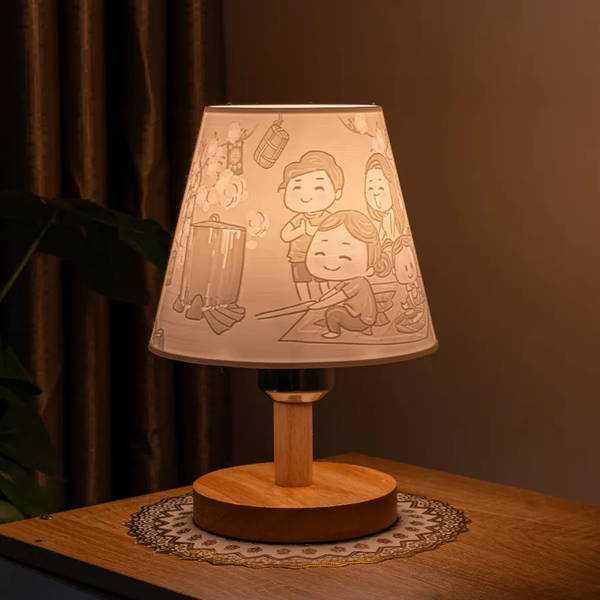 Đèn Ngủ In 3D HUTA Light For Life G1 Decor Phòng Ngủ, Điều Chỉnh Độ Sáng, In Ảnh Theo Yêu Cầu