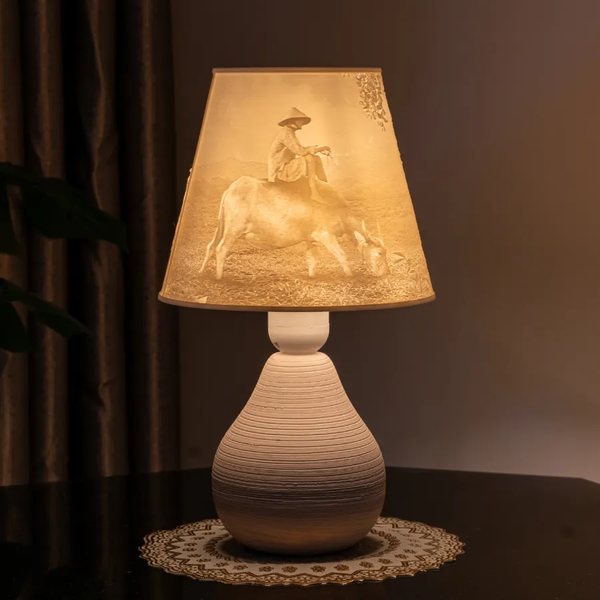 Đèn Ngủ Để Bàn In 3D HUTA Light For Life S1 In Ảnh Theo Yêu Cầu Decor Phòng Ngủ, Điều Chỉnh Độ Sáng, Ánh Sáng Vàng