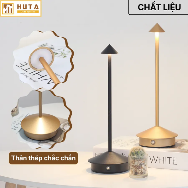 Đèn Bàn Cảm Ứng Hiện Đại HUTA Light For Life TAMGIAC Bảo Hành 18 Tháng, Điều Chỉnh Độ Sáng