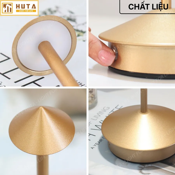 Đèn Bàn Cảm Ứng Hiện Đại HUTA Light For Life TAMGIAC Bảo Hành 18 Tháng, Điều Chỉnh Độ Sáng