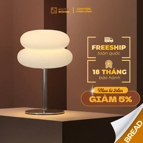 Đèn Bàn Trang Trí HUTA Light For Life BREAD Decor Phòng, Điều Chỉnh Độ Sáng Linh Hoạt
