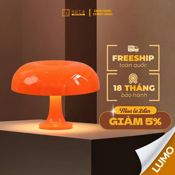 Đèn Bàn Trang Trí HUTA Light For Life LUMO Decor Phòng, Điều Chỉnh Độ Sáng