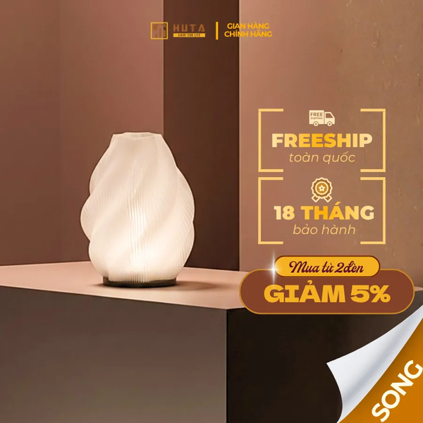 Đèn Decor In 3D HUTA Light For Life SÓNG Điều Chỉnh Ánh Sáng, Decor Không Gian