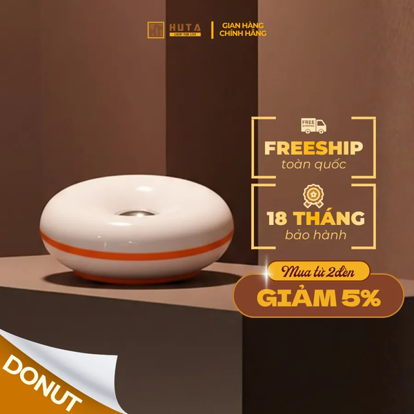 Đèn Bàn Trang Trí HUTA Light For Life DONUT Phong Cách Hiện Đại, Decor Phòng, Điều Chỉnh Độ Sáng