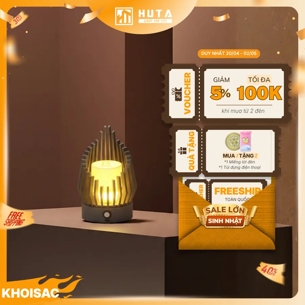 Đèn Decor In 3D Huta Light For Life Khởi Sắc Trang Trí Bàn Làm Việc, Góc Nhỏ Phòng Ngủ