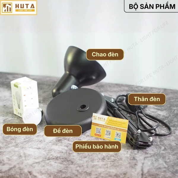Đèn Bàn Làm Việc HUTA Light For Life KYSU1 Kiểu Dáng Pixar, Khớp Nối Điều Chỉnh