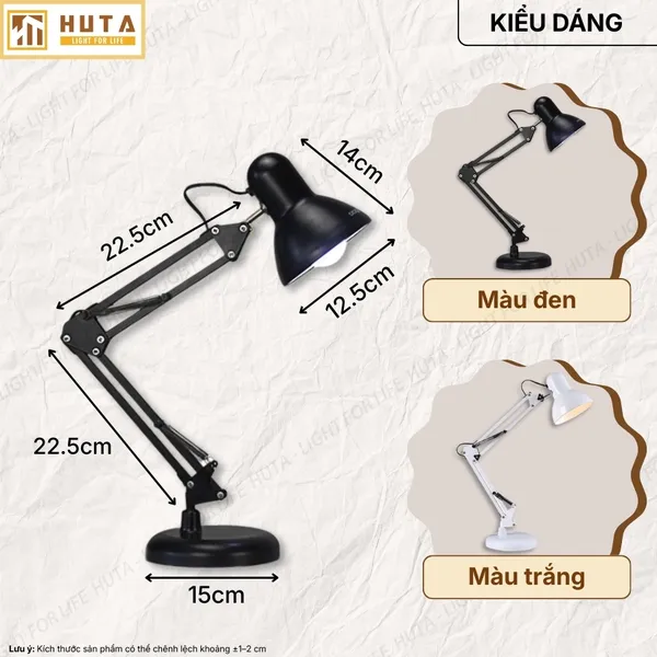Đèn Bàn Làm Việc HUTA Light For Life KYSU01 Kiểu Dáng Pixar, Khớp Nối Điều Chỉnh