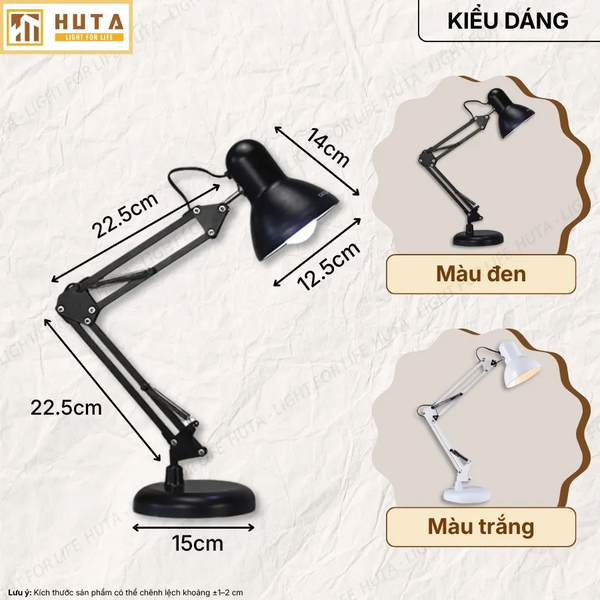 Đèn Bàn Làm Việc HUTA Light For Life KYSU1 Kiểu Dáng Pixar, Khớp Nối Điều Chỉnh